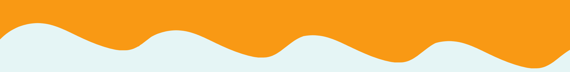 Orange and light blue wavy border
